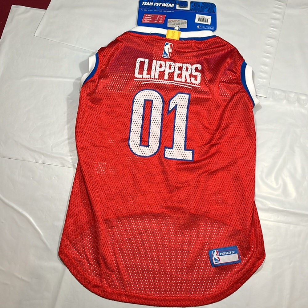 LA CLIPPERS NBA DOG JERSEY XL mesh Vneck Apparel Red BASKETBALL Licensed 01 NEW